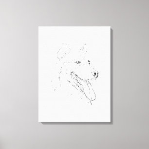 Impressão Em Tela Arte de Parede com Tinta Husky – Desenho de Linha