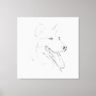 Impressão Em Tela Arte de Parede com Tinta Husky – Desenho de Linha