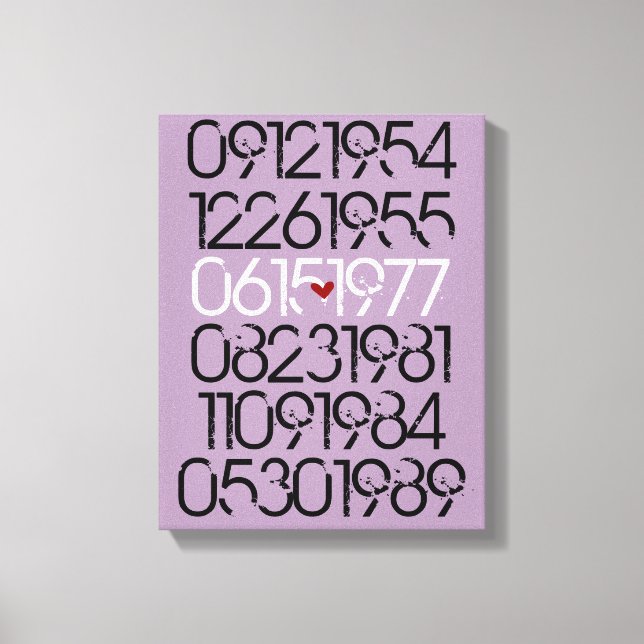 Impressão Em Tela Arte de Parede Data - Estilo em Dificuldade - Canv (Frente)