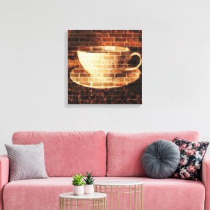 Impressão Em Tela Arte de Parede de Café Vintage