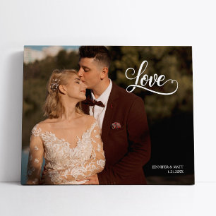 Impressão Em Tela Arte de Parede de Casamento com Letra Elegante de