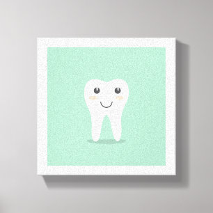 Impressão Em Tela Arte de Parede de Dentista Fofa Arte de Dentista D
