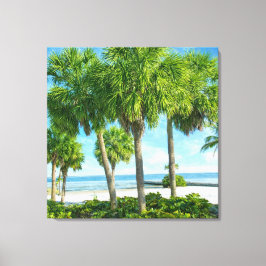 Impressão Em Tela Arte de Parede de Jardim de Palmeira Tropical Deco