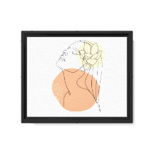 Arte de Parede de Linha de Mulher Minimalista