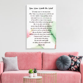 Impressão Em Tela Arte de Parede de Poema de Amor Floral Romântico e