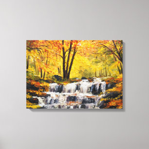Impressão Em Tela Arte de Parede de Tintas de Óleo de Cascata de out