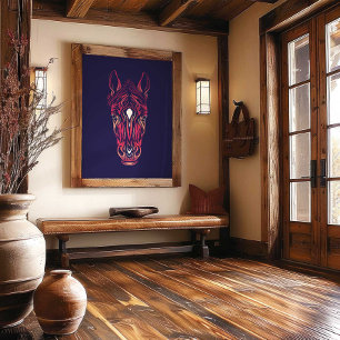 Impressão Em Tela Arte de Parede do Cavalo do Zodíaco Chinês Impress