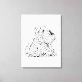 Impressão Em Tela Arte de Parede do Schnauzer Miniatura – Minimalist