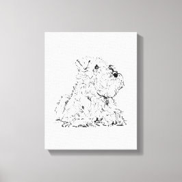 Impressão Em Tela Arte de Parede do Schnauzer Miniatura – Minimalist