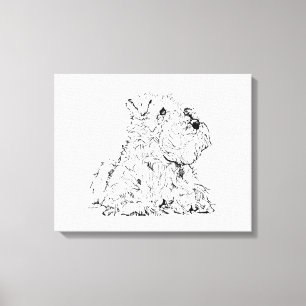 Impressão Em Tela Arte de Parede do Schnauzer Miniatura – Minimalist