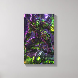 Impressão Em Tela Arte de Parede Duende Zumbi Neon – Mutação de Terr