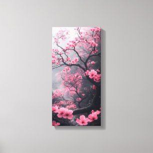 Impressão Em Tela Arte de Parede em Tela de Flor de Cerejeira Rosa –