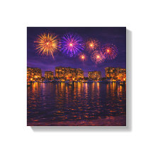 Arte de Parede em Tela de Fogos de Artifício Notur