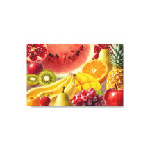 Arte de Parede em Tela de Frutas Frescas