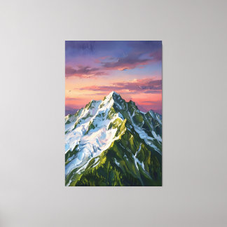 Impressão Em Tela Arte de Parede em Tela de Montanha Congelada para