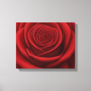 Impressão Em Tela Arte de Parede em Tela - Flor de Rosa Vermelha