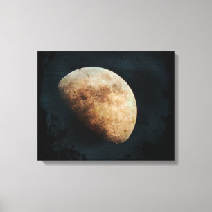 Impressão Em Tela Arte de Parede em Tela Lua Dourada