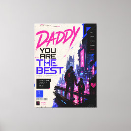 Impressão Em Tela Arte de Parede em Tela para Pai Gamer Cyberpunk