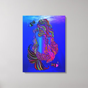 Impressão Em Tela Arte de Parede em Tela Sereia Boêmia