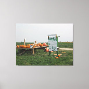Impressão Em Tela Arte de Parede Fotográfica da Fazenda de Abóbora A