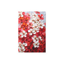 Arte de Parede Impasto de Flores Multicoloridas