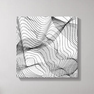 Impressão Em Tela Arte de Parede Linhas Fluídas Abstratas – Arte de 