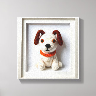 Impressão Em Tela Arte de Parede Maravilhosa Leal Crochê Pup