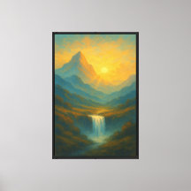 Arte de Parede Montanha Cachoeira Dourada