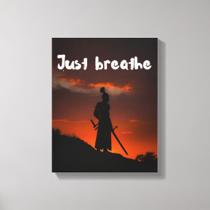 Impressão Em Tela Arte de Parede Motivacional - Apenas Respire