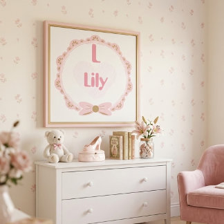 Impressão Em Tela Arte de Parede Personalizada com Nome Doces Delíci