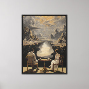 Impressão Em Tela Arte de Parede Pintura a Óleo Surrealista Serenida