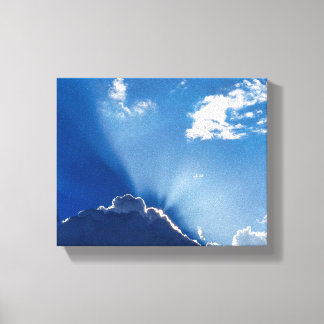Impressão Em Tela Arte de Parede Raios de Sol Céu Azul Minimalista N
