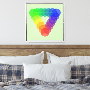 Impressão Em Tela Arte de Parede Verde da Prism Pirâmide