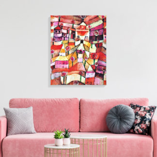 Impressão Em Tela Arte de Paul Klee: Jardim de Rosas, famosa pintura