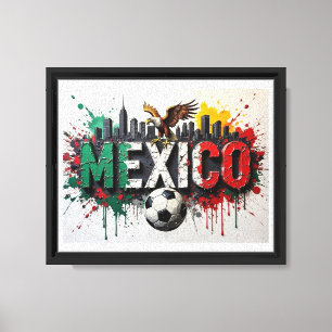 Impressão Em Tela Arte de pintura a óleo estilo Citiscape Futebol Mé