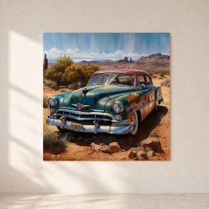 Impressão Em Tela Arte de pintura personalizada de sedan do deserto