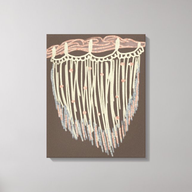 Impressão Em Tela Arte de Pintura Suspensa Boho Macrame (Frente)