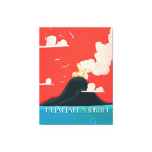 Arte de Poster de Férias Vintage Eyjafjallajokull