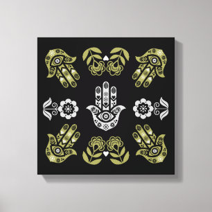 Impressão Em Tela Arte de Proteção da Mão Hamsa