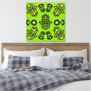 Impressão Em Tela Arte de Proteção da Mão Hamsa