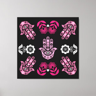 Impressão Em Tela Arte de Proteção da Mão Hamsa