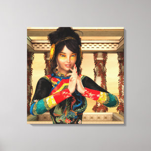 Impressão Em Tela Arte de retrato de fantasia da Imperatriz Chinesa