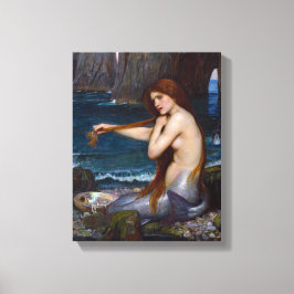 Impressão Em Tela Arte de Sereia de John William Waterhouse em Tela