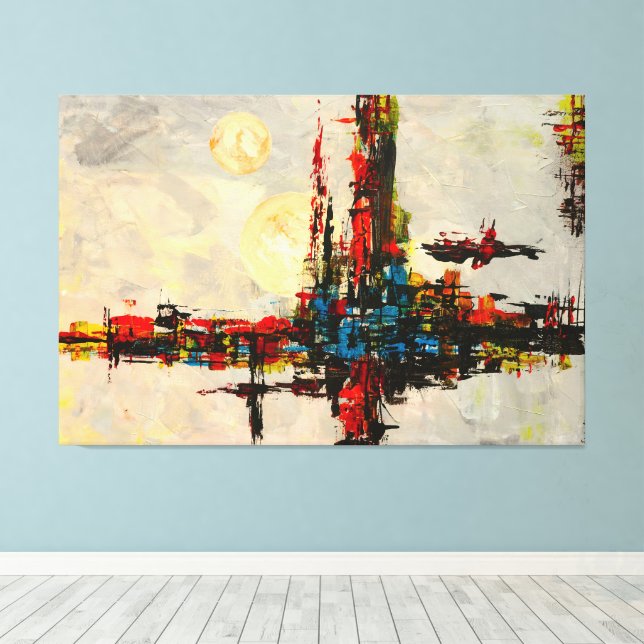 Impressão Em Tela Arte de Sonho Abstrato (Insitu(piso de madeira))