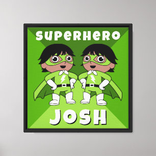 Impressão Em Tela Arte de Super-Herói para Berçário de Meninos