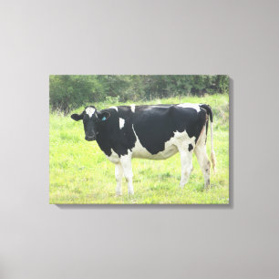 Impressão Em Tela Arte de tela de parede de foto de vaca leiteira fo