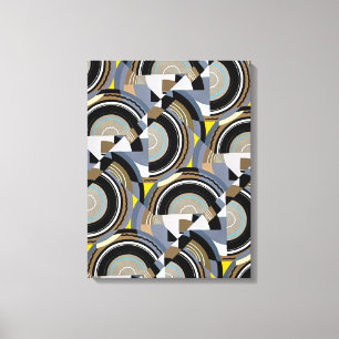 Impressão Em Tela Arte Deco Antigo Pochoir Jazz Formas Geométricas