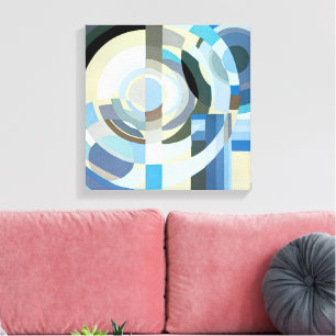 Impressão Em Tela Arte Deco Pochoir Vintage Formas Geométricas Jazz