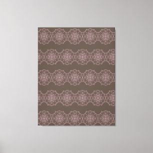 Impressão Em Tela Arte Desenhada à Mão Mandala Rosa Boho Natural