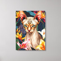 Arte Digital de Gato Sphynx Vibrante
